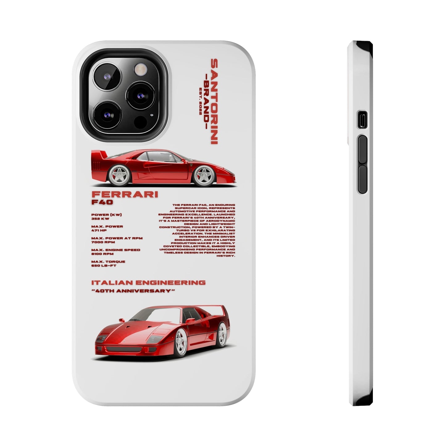 "Ferrari F40" White Case