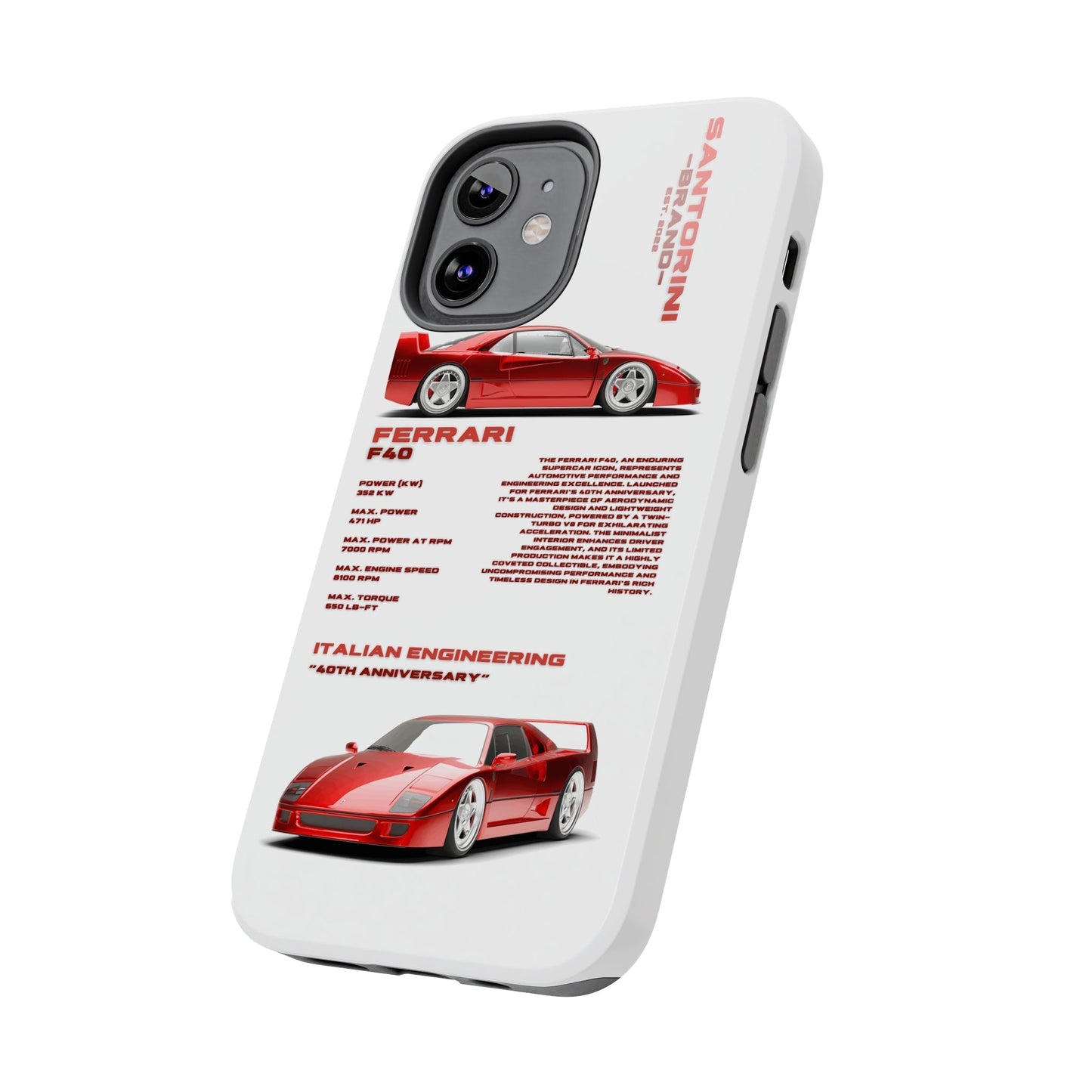 "Ferrari F40" White Case