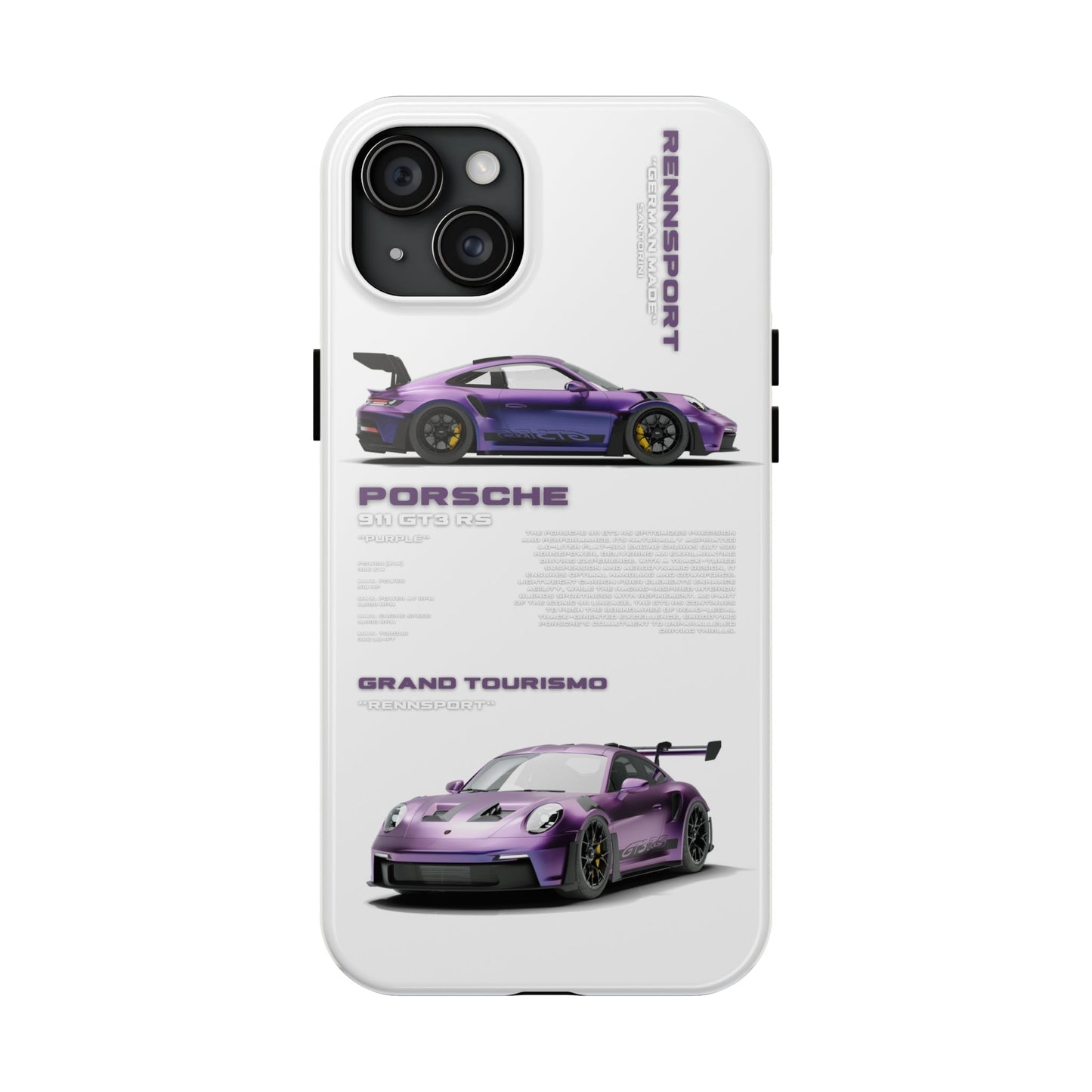 "Porsche GT3 RS" White Case