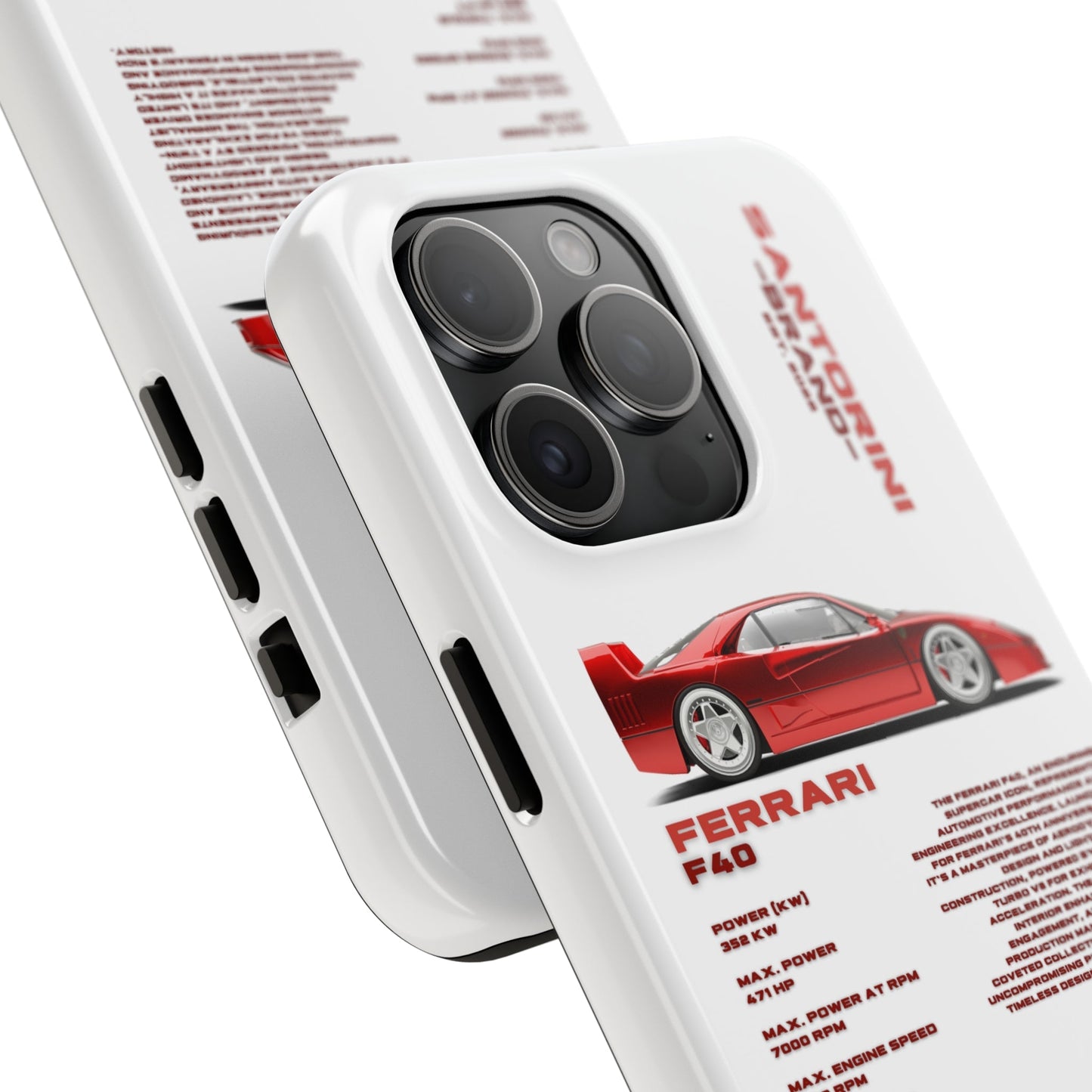 "Ferrari F40" White Case