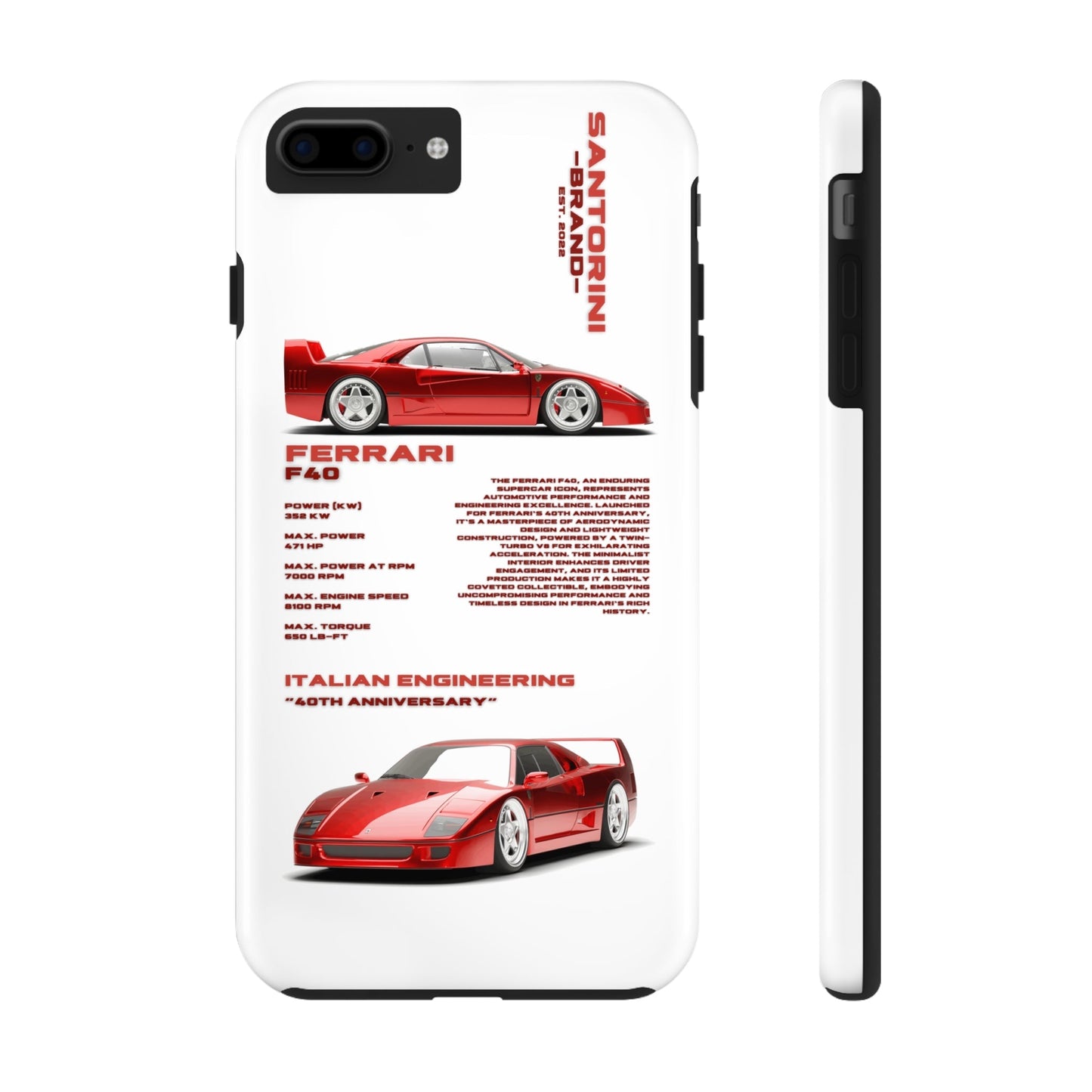 "Ferrari F40" White Case