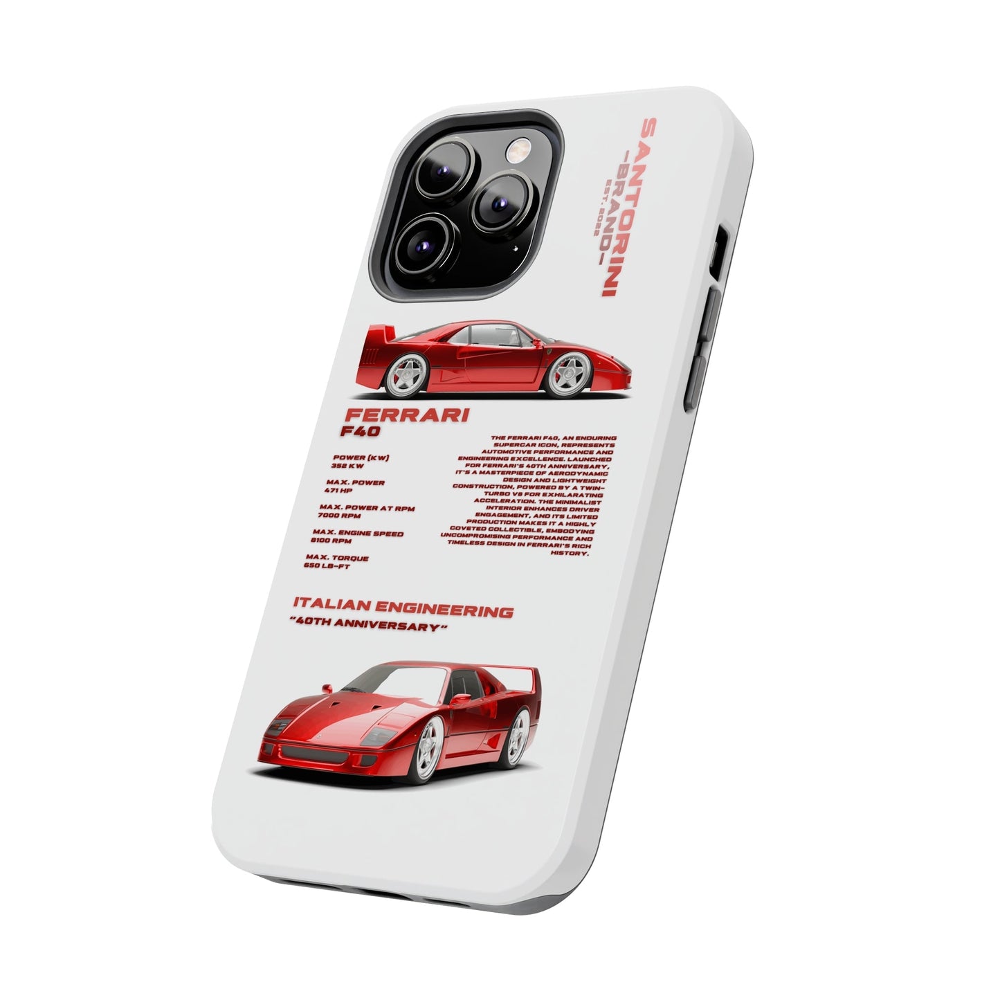 "Ferrari F40" White Case