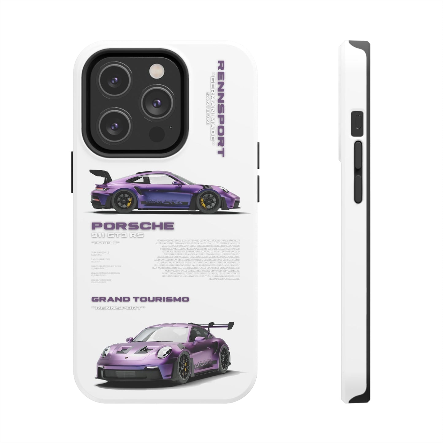 "Porsche GT3 RS" White Case