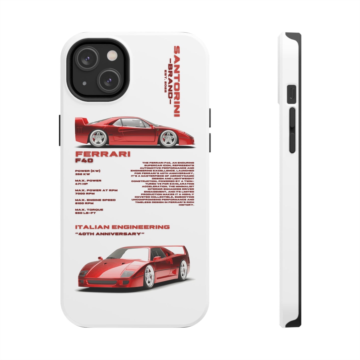 "Ferrari F40" White Case