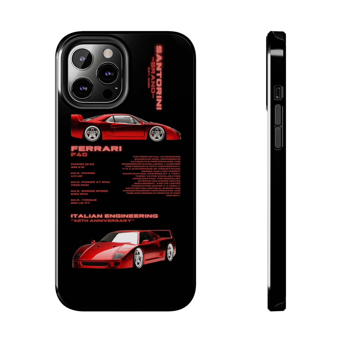 "Ferrari F40" Black Case