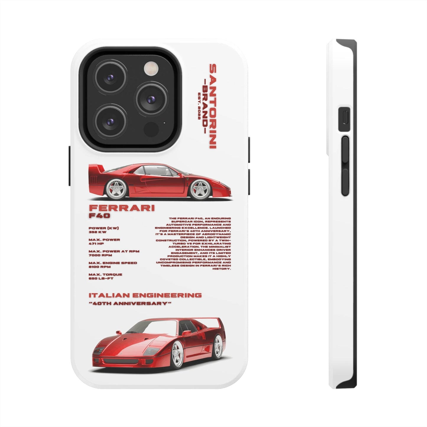 "Ferrari F40" White Case