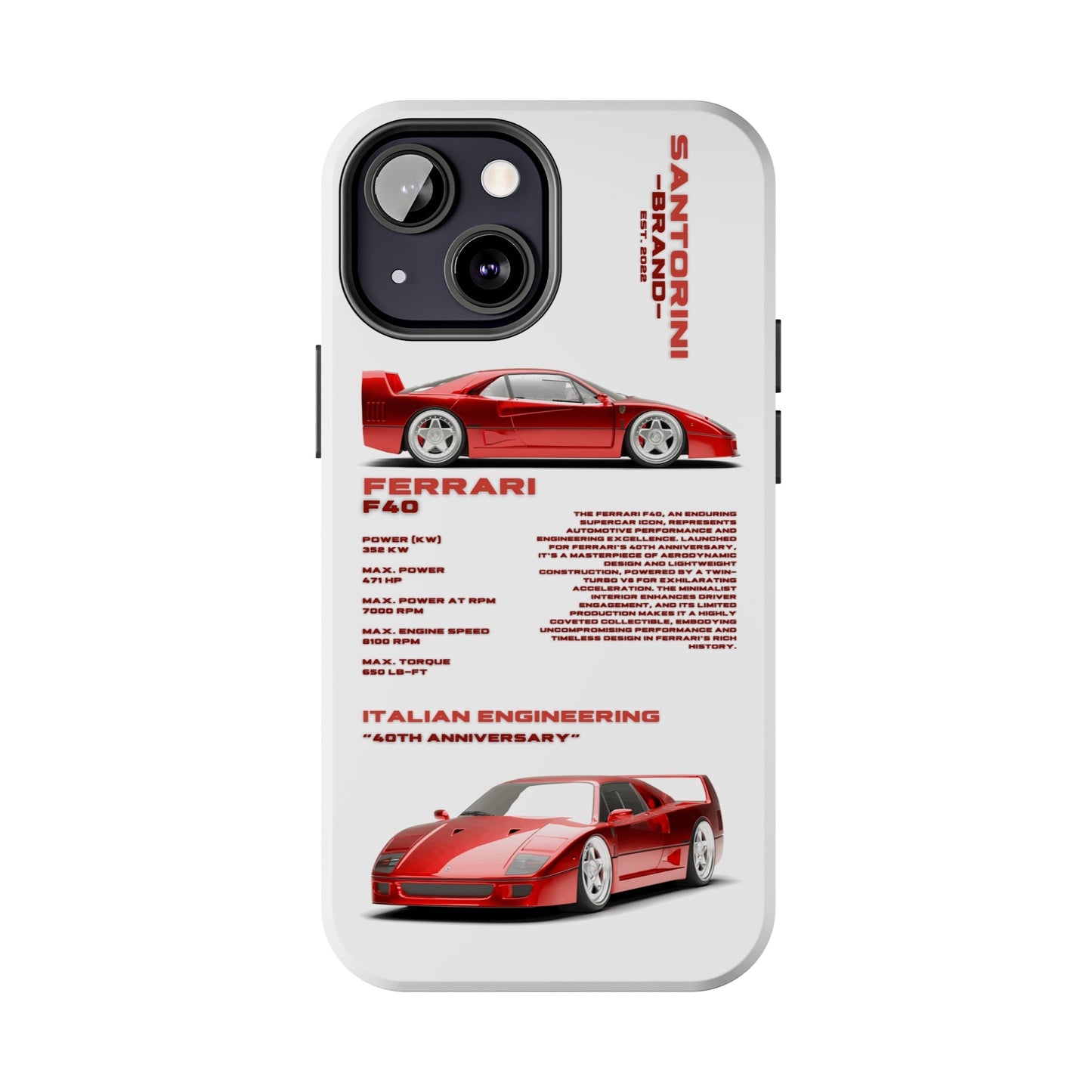 "Ferrari F40" White Case