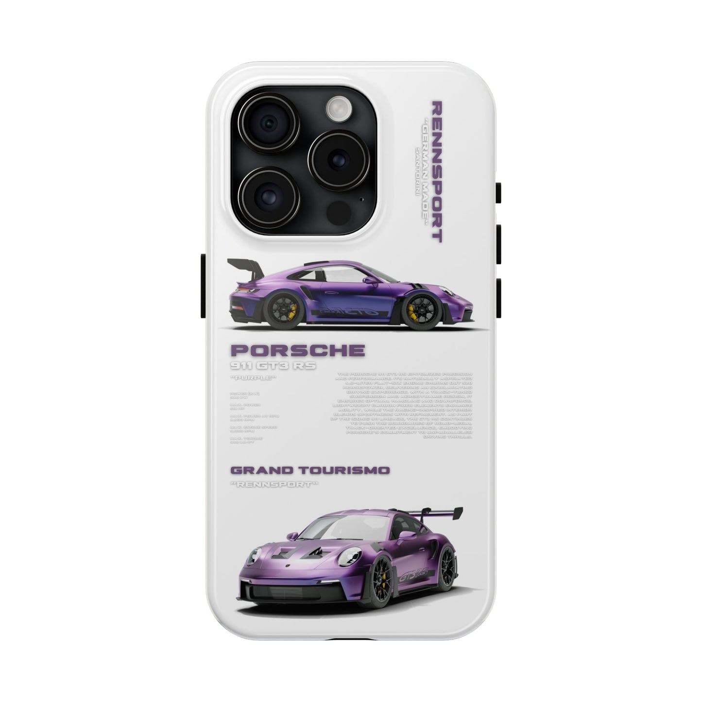 "Porsche GT3 RS" White Case