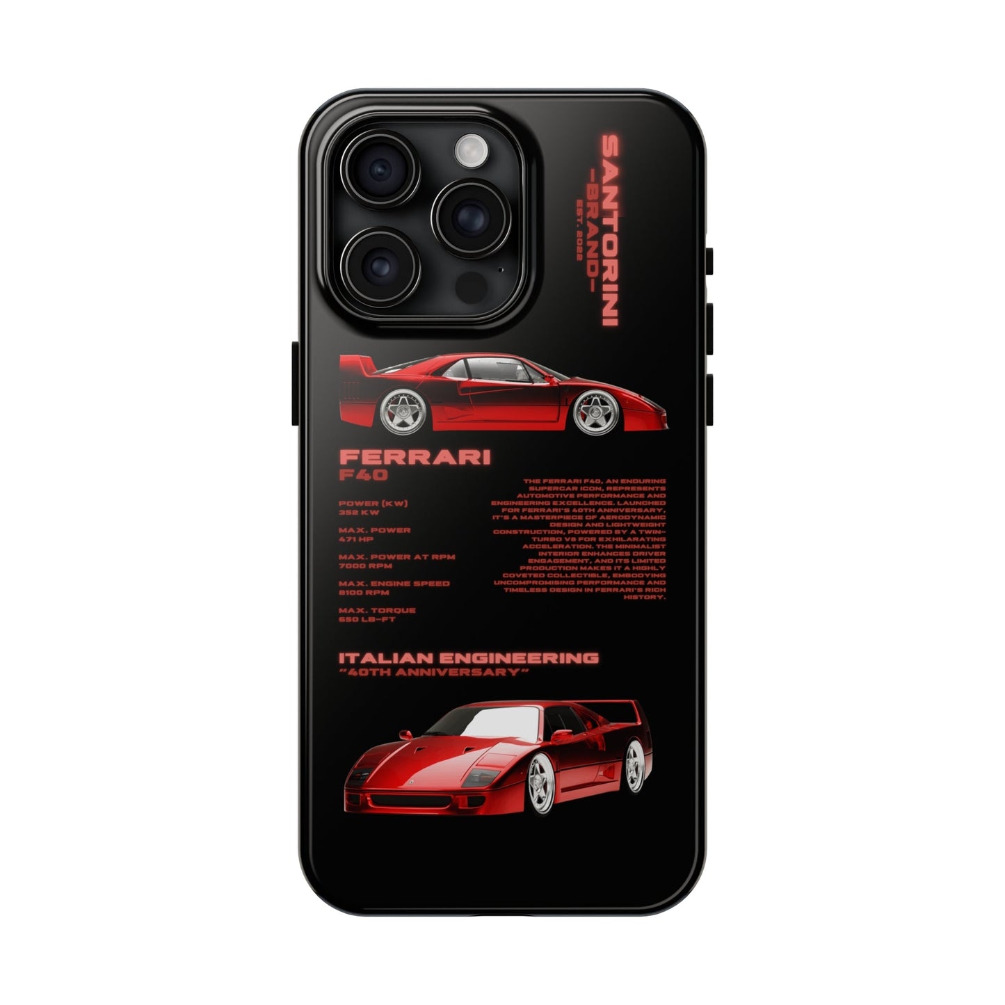 "Ferrari F40" Black Case