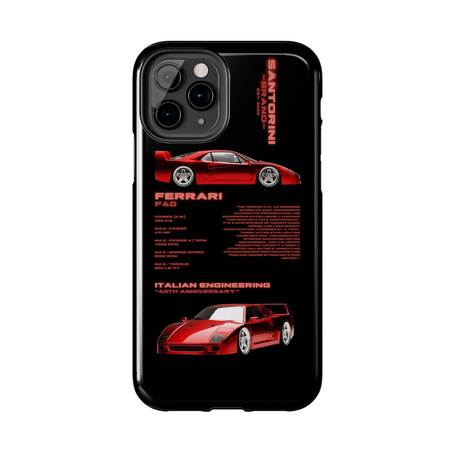 "Ferrari F40" Black Case