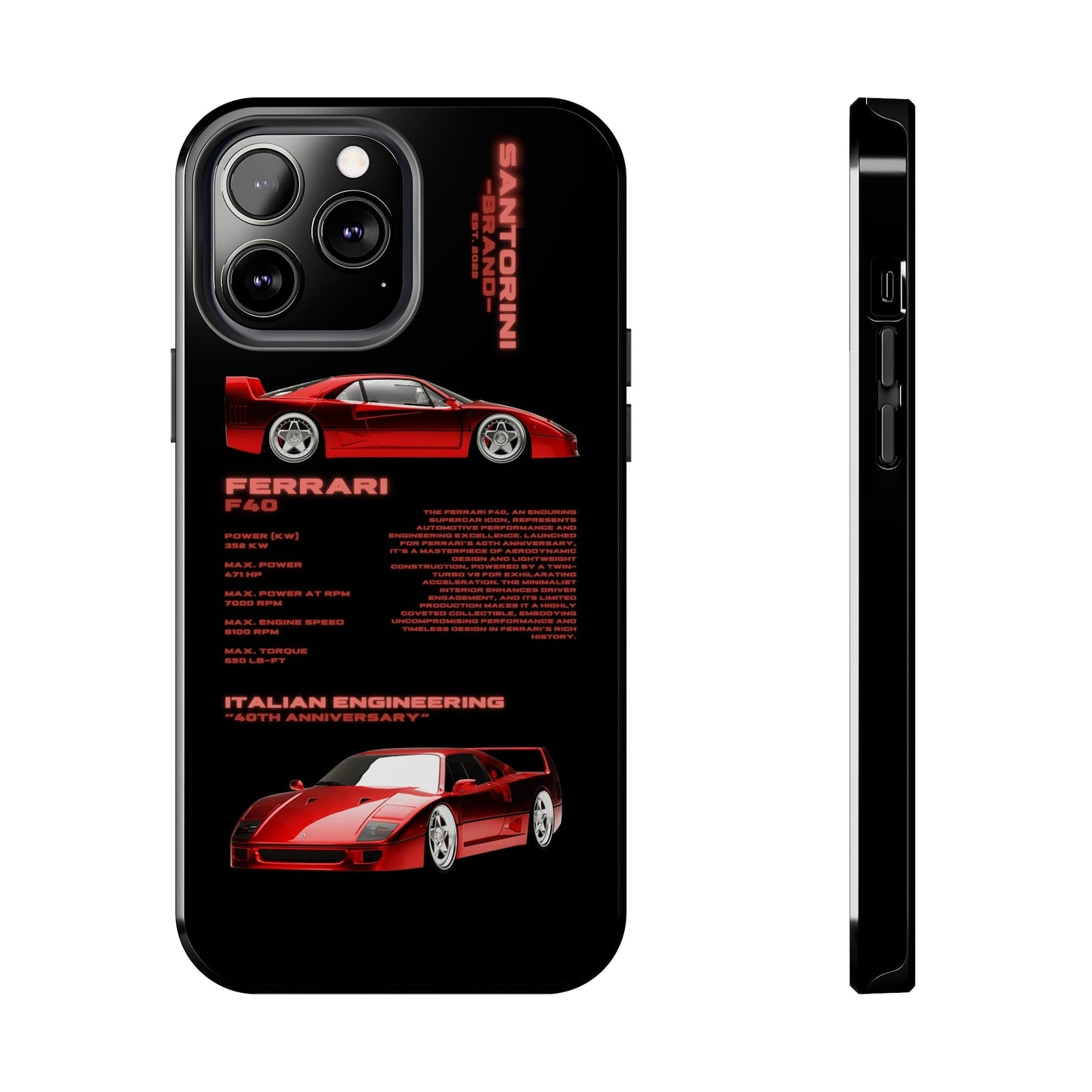 "Ferrari F40" Black Case