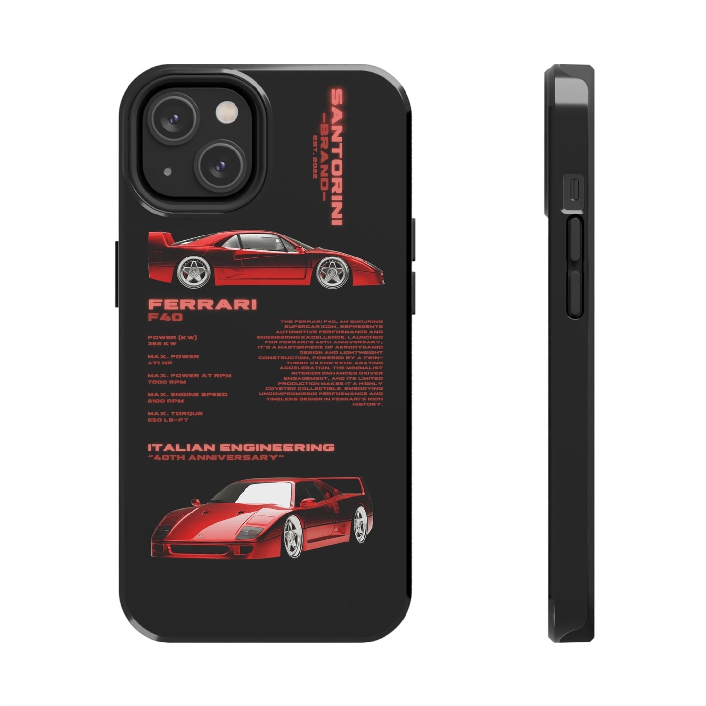 "Ferrari F40" Black Case