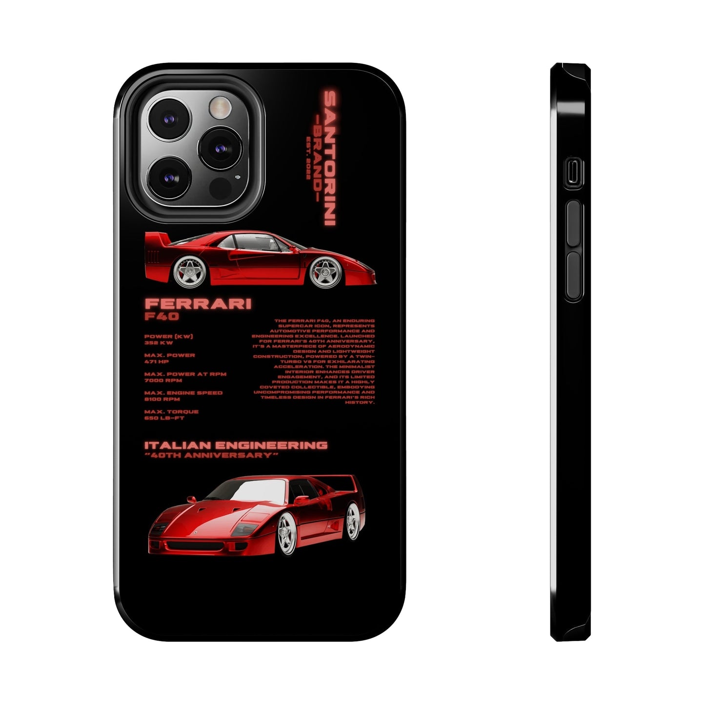 "Ferrari F40" Black Case