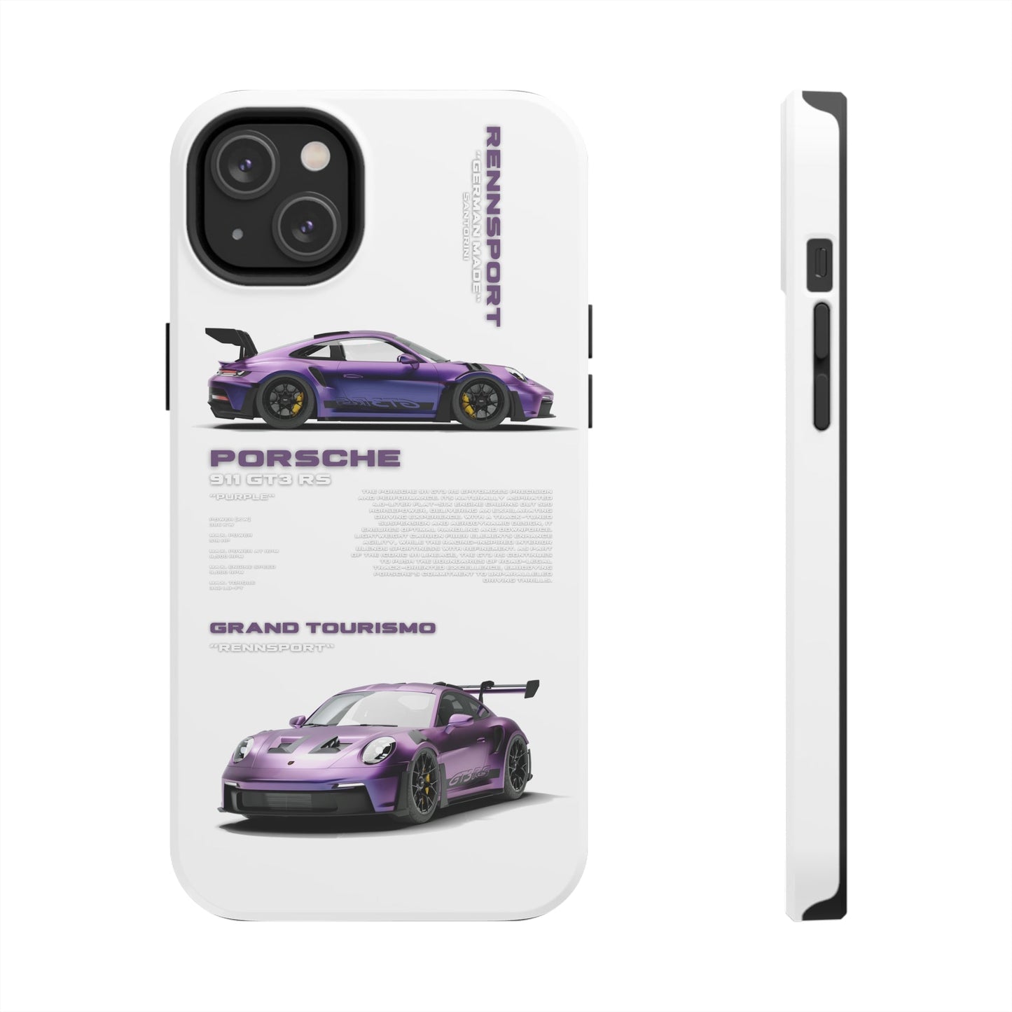 "Porsche GT3 RS" White Case