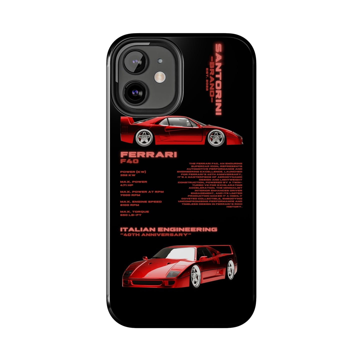 "Ferrari F40" Black Case