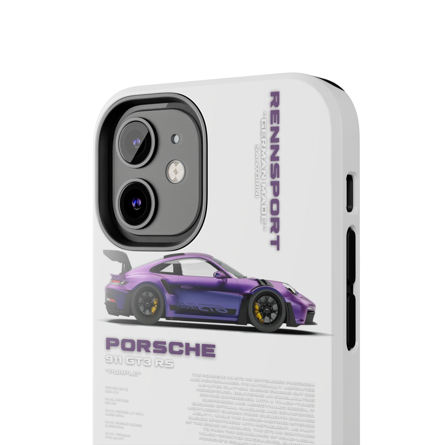 "Porsche GT3 RS" White Case