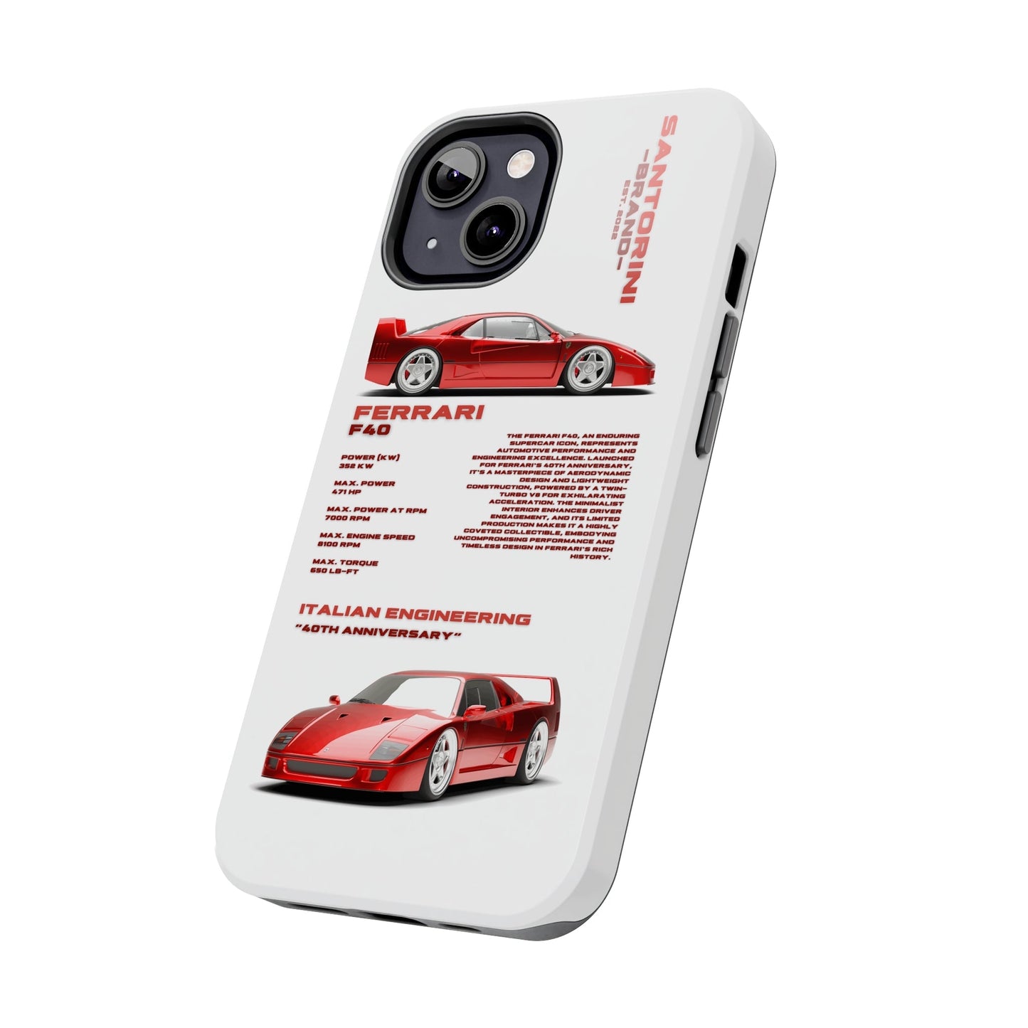 "Ferrari F40" White Case